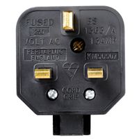 Show details for  13A Heavy Duty Rewireable Plug, Black