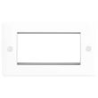 Show details for  Euro Module Front Plate, 2 Gang, White