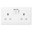 Show details for  13A Switched Socket Outlet, 2 Gang, White, Nexus 800 Range