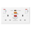Show details for  13A RCD Protection Switched Socket, 2 Gang, White, Nexus 800 Range