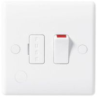 Show details for 13A Switched Fused Connection Unit with Indicator and Flex Outlet, 1 Gang, White, Nexus 800 Range