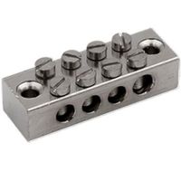 Show details for  Earthing Terminal Block, 4 Way, Brass