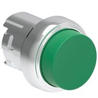 Show details for  22mm Platinum Series Extended Pushbutton Actuator, Spring Return, Metal, Green