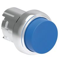 Show details for  22mm Platinum Series Extended Pushbutton Actuator, Spring Return, Metal, Blue