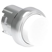 Show details for  22mm Platinum Series Extended Pushbutton Actuator, Spring Return, Metal, White