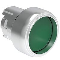 Show details for  22mm Platinum Series Shrouded Pushbutton Actuator, Spring Return, Metal, Green