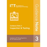 Show details for  IET Guidance Note 3 Inspection & Testing (BS 7671:2018+A2:2022)