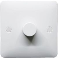 Show details for  5W-100W 2 Way LED Dimmer Switch, 1 Gang, White, Modern Range