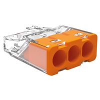 Show details for  Push in Connector, 3 Pole, 0.2mm² - 2.5mm², 24A, 450V, Orange [Pack of 100]