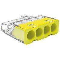 Show details for  Push in Connector, 4 Pole, 0.2mm² - 2.5mm², 24A, 450V, Yellow [Pack of 100]