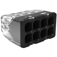 Show details for  Push in Connector, 8 Pole, 0.2mm² - 2.5mm², 24A, 450V, Black [Pack of 50]