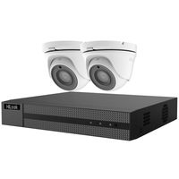 Show details for  DVR CCTV System Kit, 4 Channel, 2 x 5 MP HD Turret Cameras, 1TB HDD