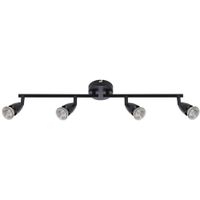 Show details for  Quad Light Adjustable Spotlight Bar, GU10 (Lamps Not Included), Black, Amalfi Range