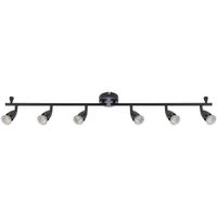 Show details for  6 Light Adjustable Spotlight Bar, GU10 (Lamps Not Included), Black, Amalfi Range
