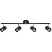 Show details for  Quad Light Adjustable Spotlight Bar, GU10 (Lamps Not Included), Black, Arezzo Range