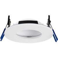Show details for  9W LED Fire Rated Downlight, 2700K-6000K, Matt White, Dimmable, IP65, Orbital Pro Range