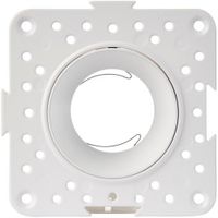 Show details for  Trimless Square Downlight Linkable, GU10 (Lamp Not Included), Matt White, IP20
