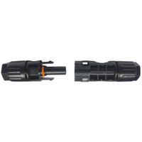 Show details for  MC4 PV Solar Straight Connector with NEC Interlock, Male and Female, 25A/30A, Up to 6mm², 1.5kV, Black, IP68