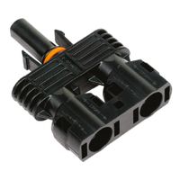 Show details for  MC4 PV Solar Branch Connector with NEC Interlock, Male, 25A/30A, Up to 6mm², 1.5kV, Black, IP68