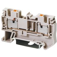 Show details for  Push In Spring Clamp DIN Rail Terminal, 1.5mm², 17.5A, 500V, Grey