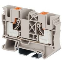 Show details for  Push In Spring Clamp DIN Rail Terminal, 6mm², 41A, 1kV, Grey
