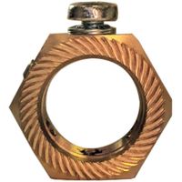 Show details for  Earthing Locknut, 20mm, Brass [Pack of 2]