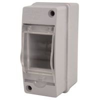 Show details for  Module Box with Flap, 2 Module, 130mm x 47mm x 63mm, ABS, IP65