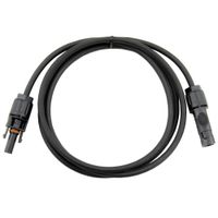 Show details for  MC4 Solar PV Cable with NEC Interlocked Connectors, 4mm², Black, 1.5m