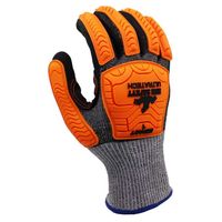 Show details for  Impact Protection Gloves, Size 9, Nitrile Sandy, Orange