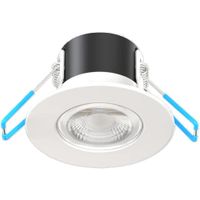 Show details for  6W CCT Switchable LED Fire Rated Downlight, 3000K/4000K/6000K, 650lm, White, IP65, Erta Range