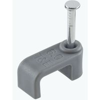Show details for  Flat Cable Clip, 6mm, Grey [Pack of 100]