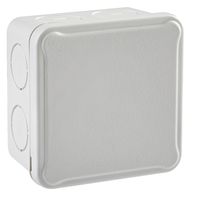 Show details for  Junction Box with Knockouts, Thermoplastic, 89mm x 89mm x 52mm, Grey, IP54