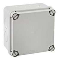 Show details for  Junction Box with Knockouts, Thermoplastic, 113mm x 113mm x 68mm, Grey, IP66/IP67