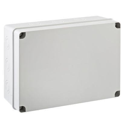 Junction Box With Knockouts, Thermoplastic, 243mm X 333mm X 132mm, Grey ...