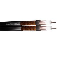 Show details for  SFX100 Foamed PE Premium Twin Coaxial Cable, 6.6mm, PVC, Black [100m Drum]