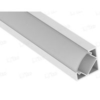 Show details for  45° Angled Profile with Diffuser, 18.5mm x 18.5mm, 2m, Aluminium, Grey, IP20