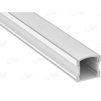 Show details for  Deep Surface Profile with Diffuser, 18mm x 16mm, 2m, Aluminium, Grey, IP20