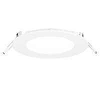 Show details for  6W Slim-Fit Round Low Profile Downlight, 3000K, 300lm, White, IP44