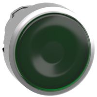 Show details for  22mm Spring Return Flush Illuminated Pushbutton Head, Green, Harmony XB4 Range