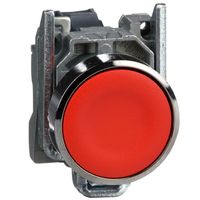 Show details for  22mm Spring Return Pushbutton, 1NO, Red, Harmony XB4 Range