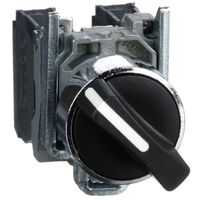 Show details for  22mm Selector Switch, 1NO/1NC, 2 Position, Black, Harmony XB4 Range