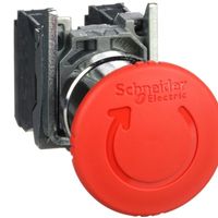 Show details for  40mm Emergency Stop Switch, 1NO/1NC, Red, Harmony XB4 Range