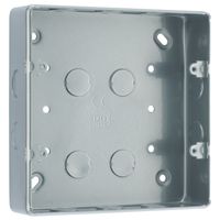 Show details for  Metal Clad Back Box, 6 and 8 Gang, 40mm, Grey, Nexus  Range