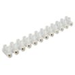 Show details for  12 Way Terminal Strip Connector, 30A, Zinc Plated, White
