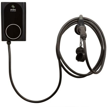 Evec 7.4kW EV Charger, Type 2 Tethered, 5m, Black, IP65