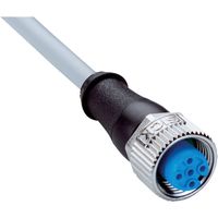 Show details for  Sensor Connecting Cable, M12 Socket - Bare End, 4 Core, PVC, Grey, 5m
