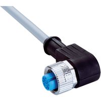 Show details for  Sensor Connecting Cable, M12 Angled Socket - Bare End, 4 Core, PVC, Grey, 5m