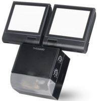 Show details for  2 x 8.5W LED Compact PIR Twin Floodlight, 4000K, 2000lm, 180°, 10m, IP55, Black