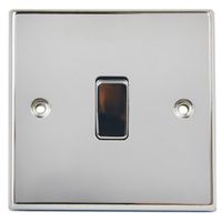 Show details for  10AX Intermediate Light Switch, 1 Gang, Polished Chrome, Decorative Range