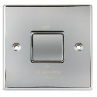 Show details for  10A 3 Pole Fan Isolator Switch, 1 Gang, Polished Chrome, Decorative Range